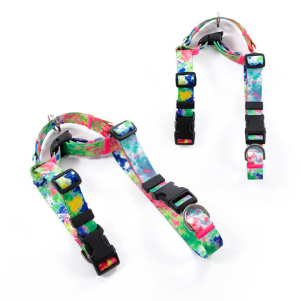 Dog Double-Lined Straps Harness Adjustable M SWEET GREEN 5