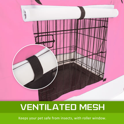 Cage Cover Enclosure for Wire Dog Cage Crate 36in PINK 9