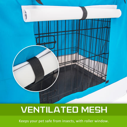 Cage Cover Enclosure for Wire Dog Cage Crate 48in BLUE 9