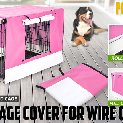 Cage Cover Enclosure for Wire Dog Cage Crate 48in PINK 2