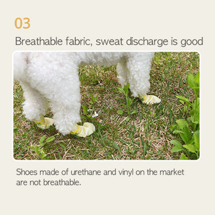 28pc X Dog Shoes Waterproof Disposable Boots Anti-Slip Pet Socks L YELLOW 7
