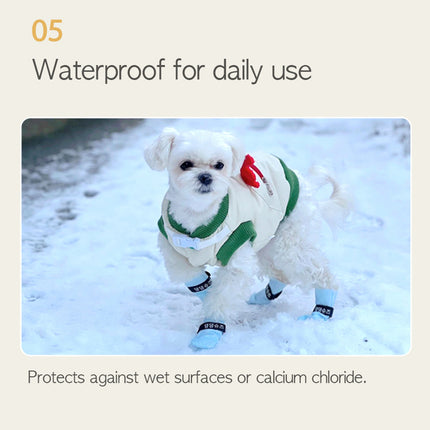 28pc X Dog Shoes Waterproof Disposable Boots Anti-Slip Pet Socks M VIOLET 9