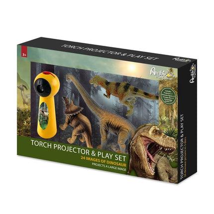 Dinosaur Projector and 3 Toy Figures Play Set - Kids STEM Learning Set 2