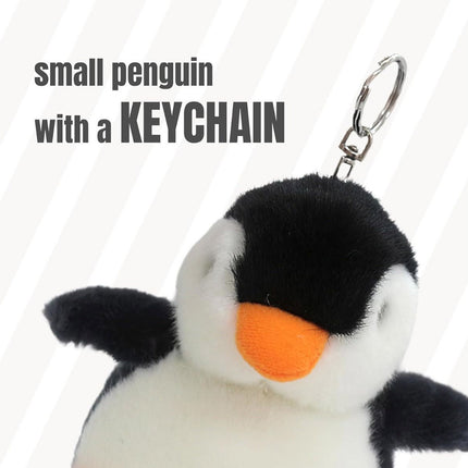 2X Plush Penguin Keychain Or Doll With Sound Activation GREY 2