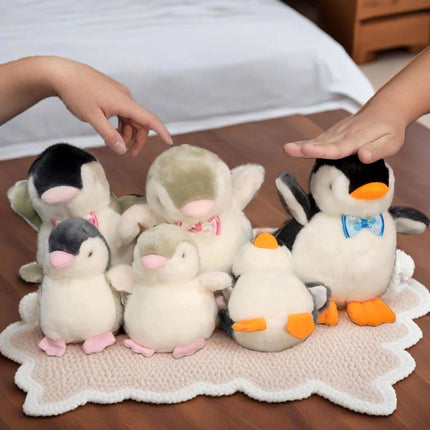 2X Plush Penguin Keychain Or Doll With Sound Activation GREY 4