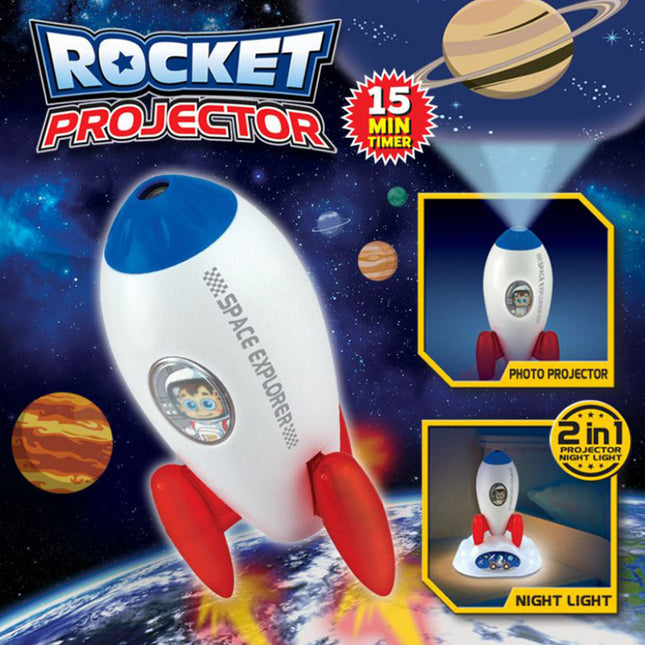 Rocket Projector Night Light Kids STEM Toy - Outer Space Planet 2