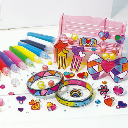 Colorato Trendy Jewellery Glass Art Deco - DIY Craft Kit for Kids Painting Set 2