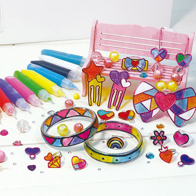 Colorato Trendy Jewellery Glass Art Deco - DIY Craft Kit for Kids Painting Set 2