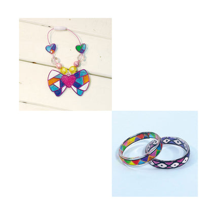 Colorato Trendy Jewellery Glass Art Deco - DIY Craft Kit for Kids Painting Set 3