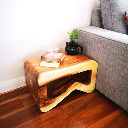 Side table, coffee table or entrance corner table-hand crafted from solid wood 2