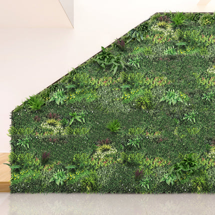 YES4HOMES 1 SQM Artificial Plant Wall Décor Grass Panels Vertical Garden Tile Fence 1X1M Green 2