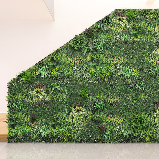 YES4HOMES 1 SQM Artificial Plant Wall Décor Grass Panels Vertical Garden Tile Fence 1X1M Green 2
