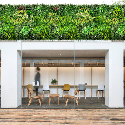 YES4HOMES 1 SQM Artificial Plant Wall Décor Grass Panels Vertical Garden Tile Fence 1X1M Green 3