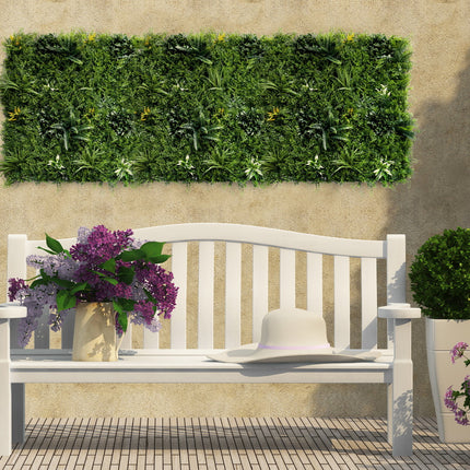 YES4HOMES 1 SQM Artificial Plant Wall Grass Panels Vertical Garden Foliage Tile Fence 1X1M Green 2