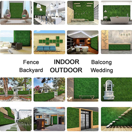 YES4HOMES 1 SQM Artificial Plant Wall Grass Panels Vertical Garden Foliage Tile Fence 1X1M Green 3