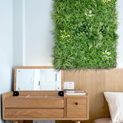 YES4HOMES 1 SQM Artificial Plant Wall Grass Panels Vertical Garden Foliage Tile Fence 1X1M Green 4