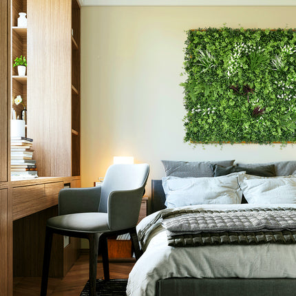 YES4HOMES 1 SQM Artificial Plant Wall Grass Panels Vertical Garden Foliage Tile Fence 1X1M Green 3