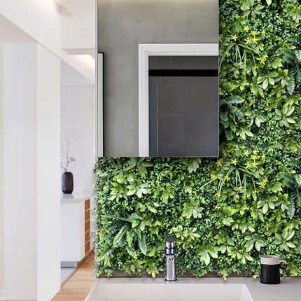 YES4HOMES 1 SQM Artificial Plant Wall Grass Panels Vertical Garden Foliage Tile Fence 1X1M Green 2