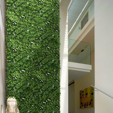 YES4HOMES 1 SQM Artificial Plant Wall Grass Panels Vertical Garden Tile Fence 1X1M Green 3