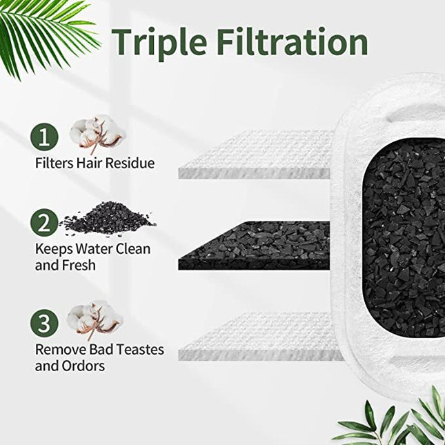 YES4PETS 24 x Pet Dog Cat Fountain Filter Replacement Activated Carbon Exchange Filtration System 2