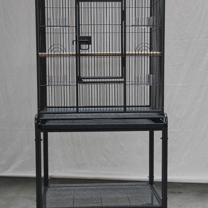 YES4PETS 135cm Bird Cage Parrot Aviary Pet Stand-alone Budgie Perch Castor Wheels 2
