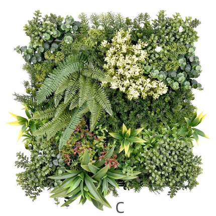 YES4HOMES 3 Artificial Plant Wall Grass Panels Vertical Garden Foliage Tile Fence 50X50 CM 4