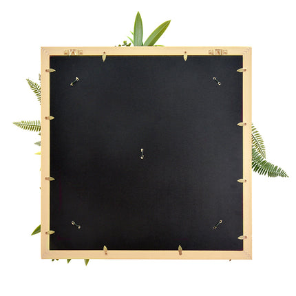 YES4HOMES 3D Green Artificial Plants Wall Panel Flower Wall With Frame Vertical Garden UV Resistant 50X50CM 4