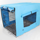 YES4PETS 30' Portable Foldable Dog Cat Rabbit Collapsible Crate Pet Cage with Blue Cover Mat