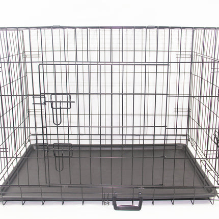 36' Portable Foldable Dog Cat Rabbit Collapsible Crate Pet Cage with Cover Blue 4