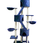 YES4PETS 244 cm XL Multi Level Cat Scratching Post Tree Scratcher Pole- Blue