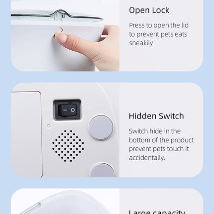 Smart Automatic Pet Dog Cat Rabbit Feeder Smartphone Camera APP for iPhone Android 10