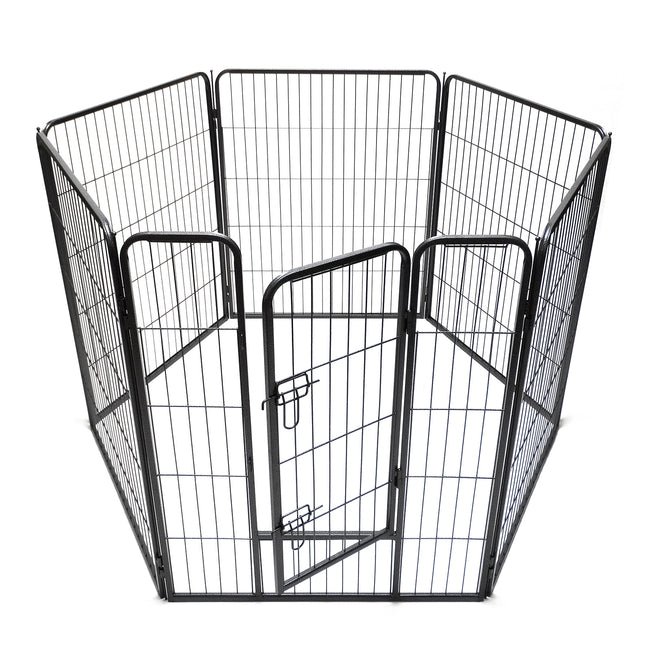 YES4PETS 6 Panels 100 cm Heavy Duty Pet Dog Cat Puppy Rabbit Exercise Playpen Fence Extension With Cover 2