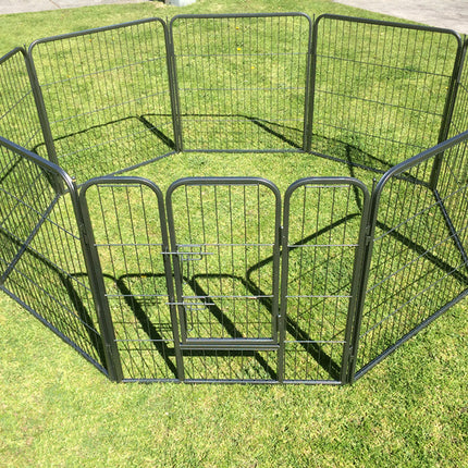 YES4PETS 80 cm Heavy Duty Pet Dog Puppy Cat Rabbit Exercise Playpen Fence With Cover 2