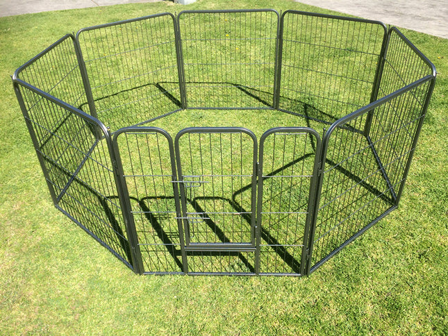 YES4PETS 80 cm Heavy Duty Pet Dog Puppy Cat Rabbit Exercise Playpen Fence With Cover 2