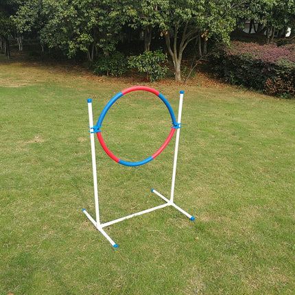 YES4PETS Portable Adjustable Dog Puppy Training Practice Jump Tyre Agility Post