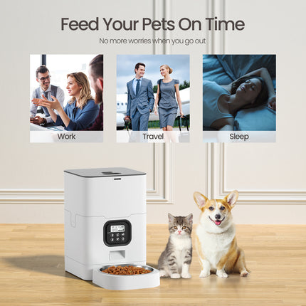 YES4PETS 6L Automatic Digital Pet Dog Cat Feeder Food Bowl Dispenser 7