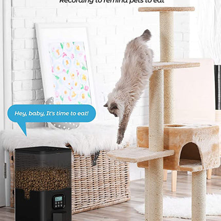 YES4PETS 6L Automatic Digital Pet Dog Cat Feeder Double Food Bowl Dispenser 4