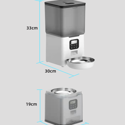 YES4PETS 5.6L Visible Automatic Digital Pet Dog Cat Feeder Food Bowl Dispenser 6