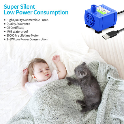 YES4PETS Grey Ceramic Electric Pet Water Fountain Dog Cat Water Feeder Bowl Dispenser 4