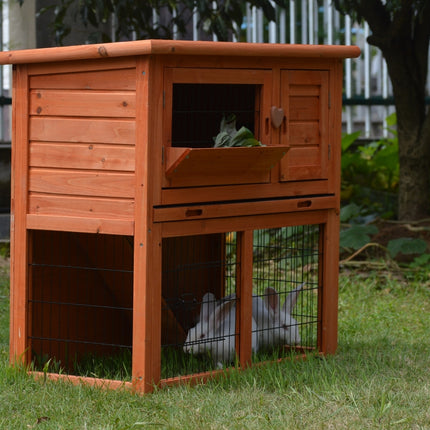 YES4PETS Double Storey Rabbit Hutch Guinea Pig Cage , Ferret cage W Pull Out Tray 2