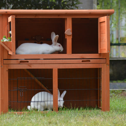 YES4PETS Double Storey Rabbit Hutch Guinea Pig Cage , Ferret cage W Pull Out Tray 4