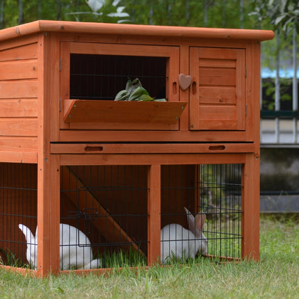 YES4PETS Double Storey Rabbit Hutch Guinea Pig Cage , Ferret cage W Pull Out Tray 8
