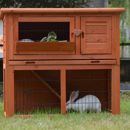 YES4PETS Double Storey Rabbit Hutch Guinea Pig Cage , Ferret cage W Pull Out Tray 9