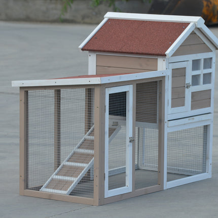 YES4PETS Rabbit Hutch Small  Ferret Guinea Pig Cage Hen Chook Cat Kitten House 4