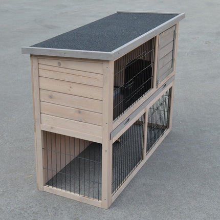 YES4PETS Double Storey Rabbit Hutch Guinea Pig Cage , Ferret cage W Pull Out Tray 2