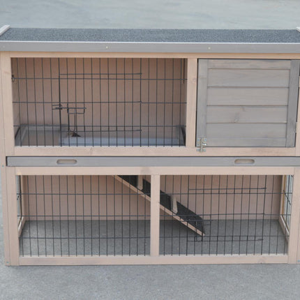 YES4PETS Double Storey Rabbit Hutch Guinea Pig Cage , Ferret cage W Pull Out Tray 3