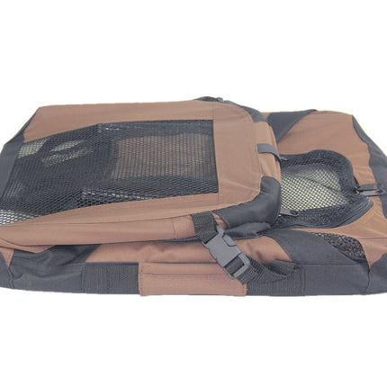 YES4PETS XL Portable Foldable Pet Dog Puppy Cat Soft Dog Cat Crate-Brown 4