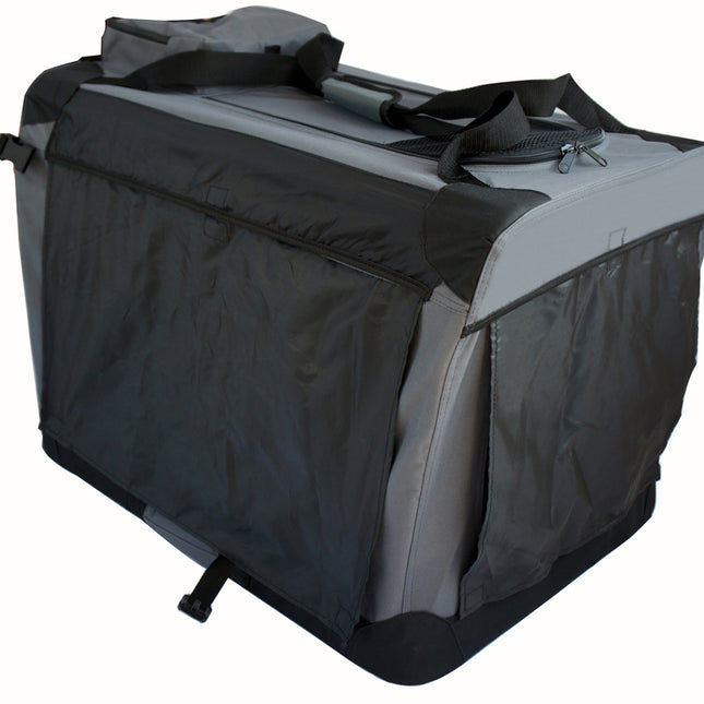 YES4PETS Large Fordable Soft Dog Cat Puppy Crate Bag With Curtain-Grey