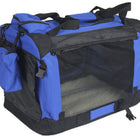 YES4PETS XXL Foldable Soft Dog Cat Puppy Crate Carrier With Curtain-Blue