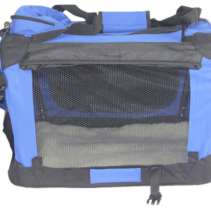 YES4PETS XXL Foldable Soft Dog Cat Puppy Crate Carrier With Curtain-Blue 3